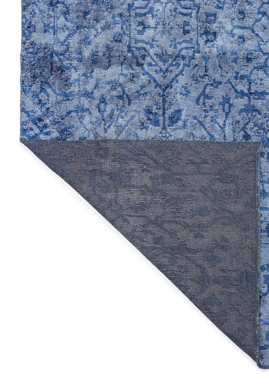 Fable Light Grey - Navy Blue Rug Rugs - Venetto Design Venettodesign.com