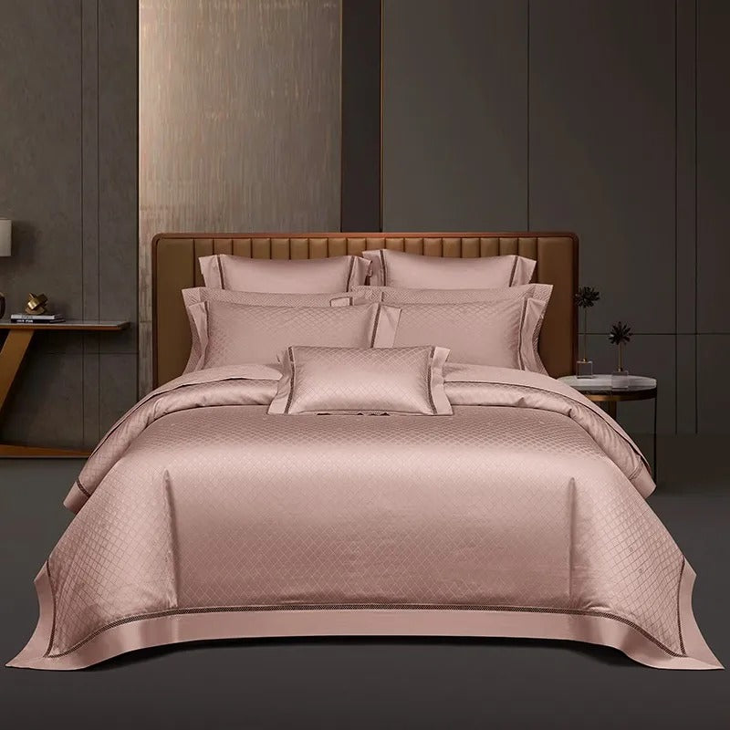 Hilla Rose Jacquard Egyptian Cotton Luxury Bedding Set