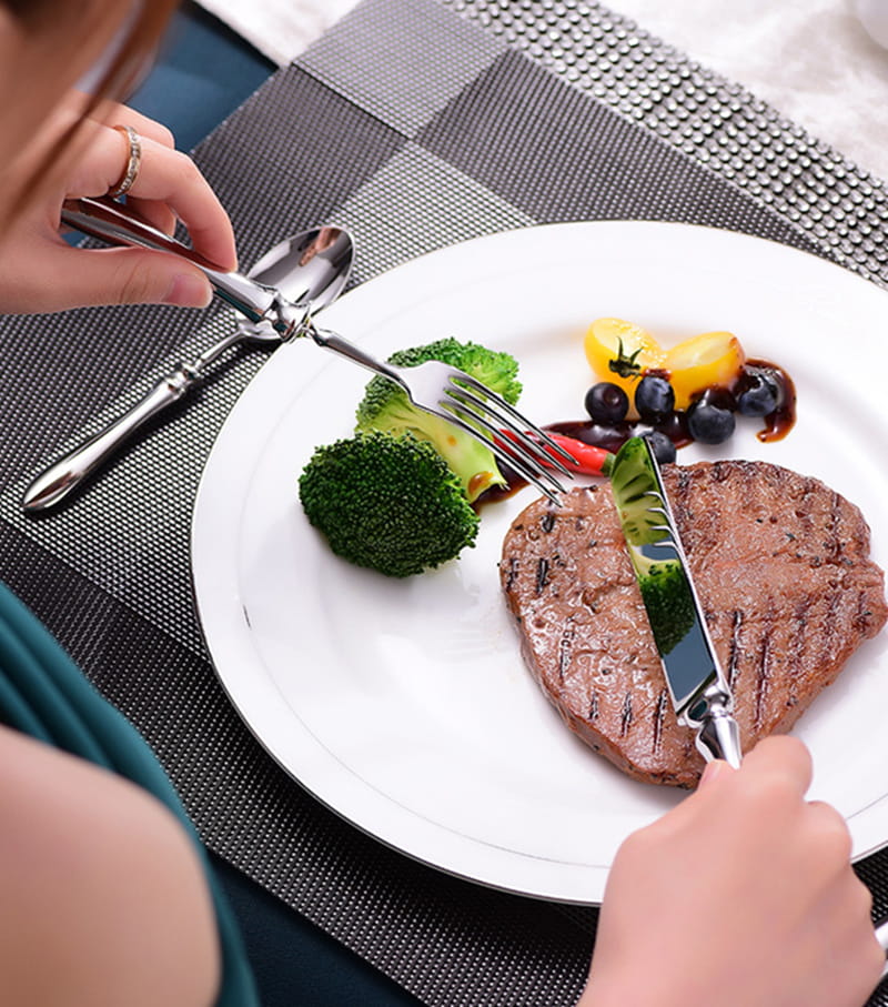Leona Silver 18/10 Stainless Steel Cutlery Set - Venetto Design Venettodesign.com