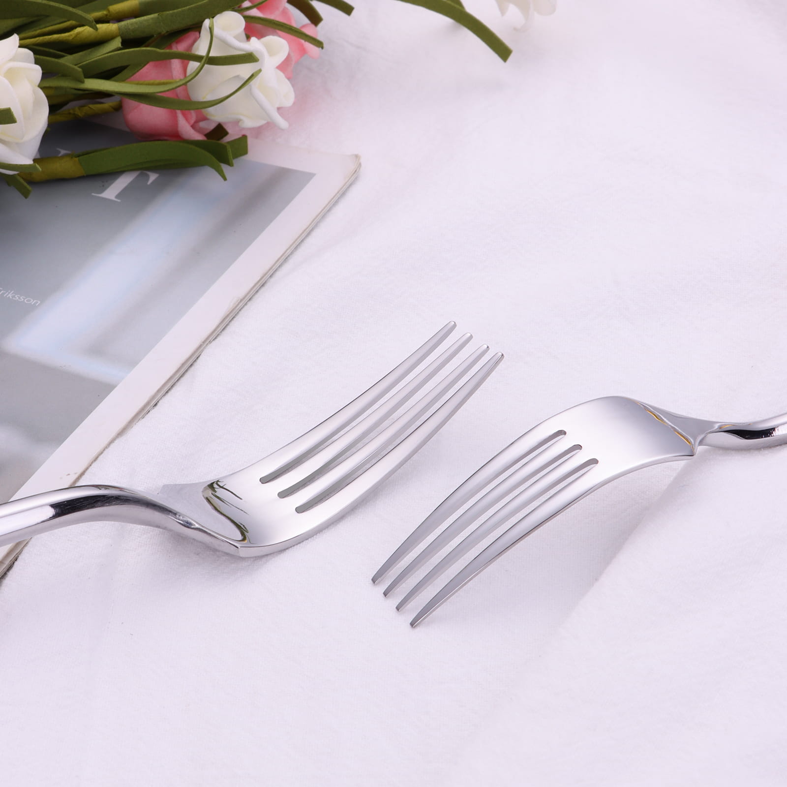 Monarque Silver 18/10 Stainless Steel Cutlery Set with Hexagonal Handle - Venetto Design Venettodesign.com