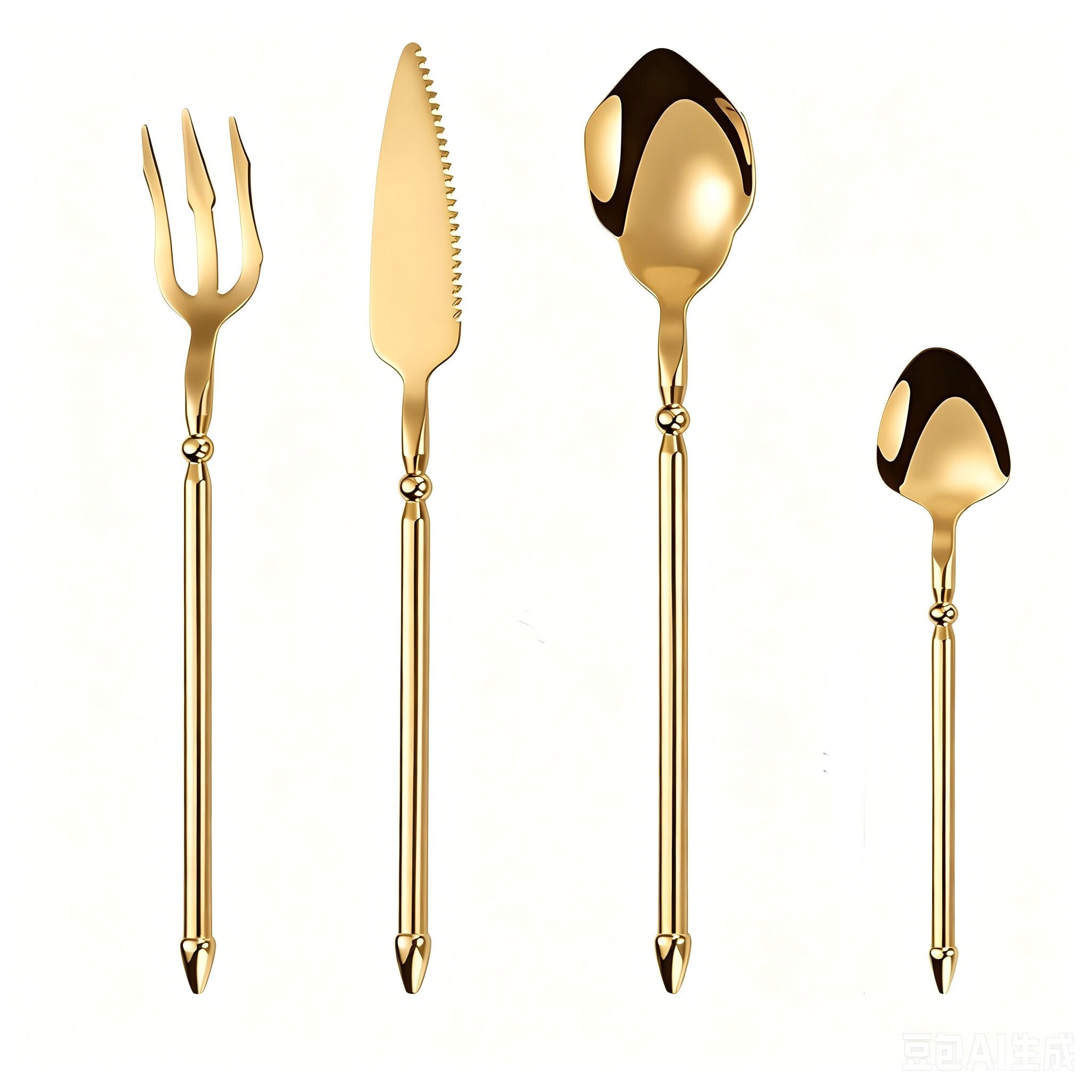Lou Gold Exclusive 18/10 Stainless Steel Cutlery Set - Venetto Design Venettodesign.com
