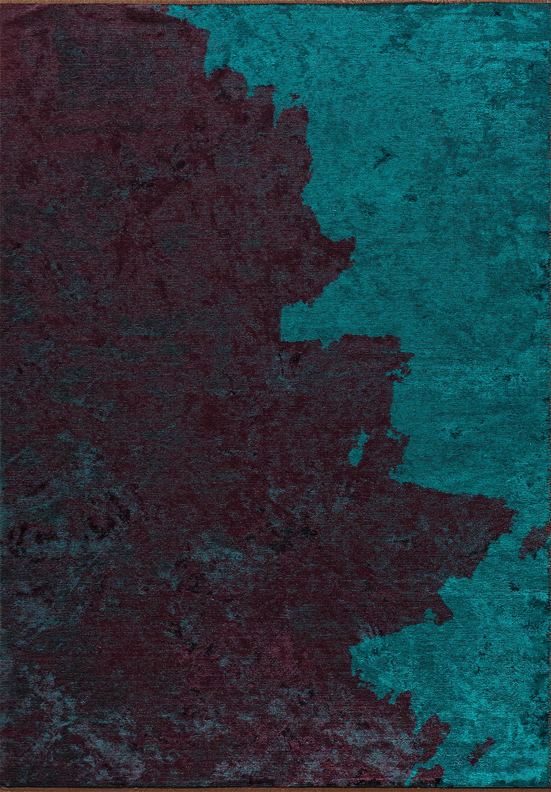 Coast Dark Turquoise - Dark Burgundy Rug Rugs - Venetto Design Venettodesign.com