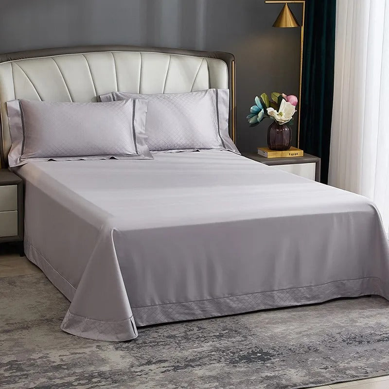 Hilla Grey Jacquard Egyptian Cotton Luxury Bedding Set