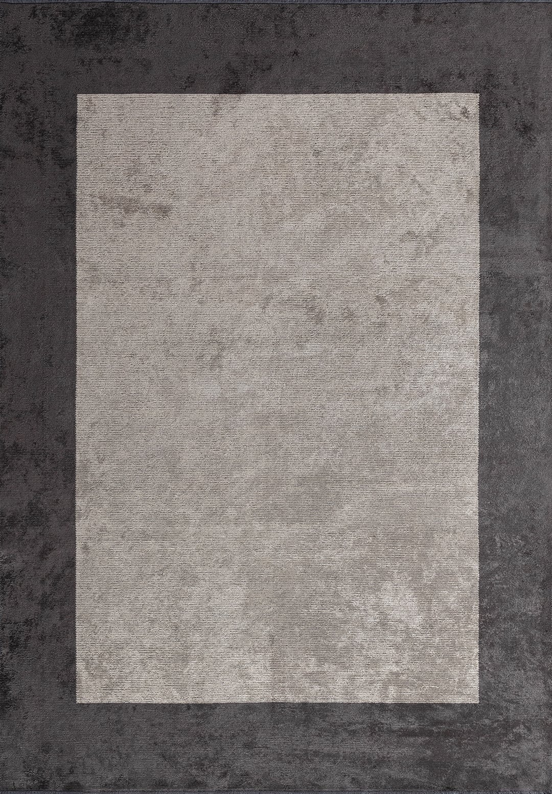 Border Charcoal - Cream Rug Rugs - Venetto Design Venettodesign.com