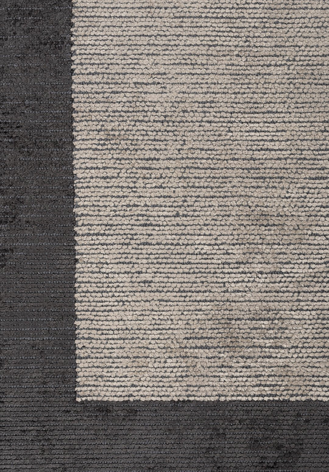 Border Charcoal - Cream Rug Rugs - Venetto Design Venettodesign.com
