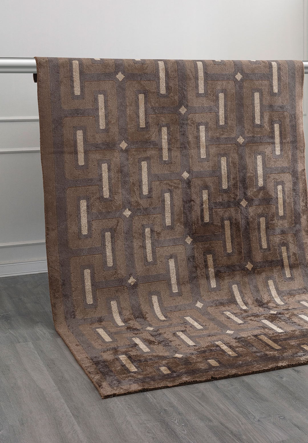 Meander Charcoal - Dark Mink Rug Rugs - Venetto Design Venettodesign.com