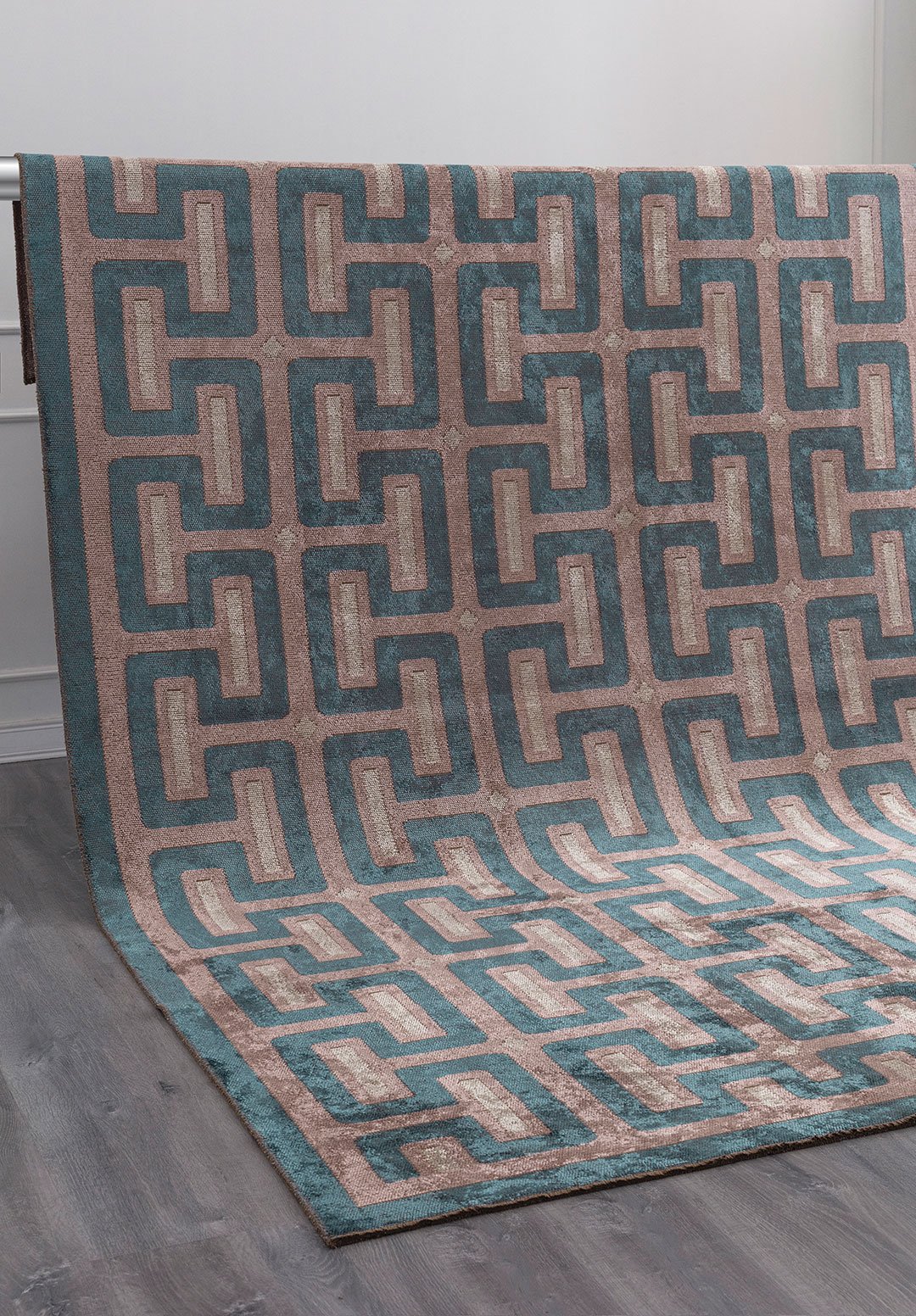 Meander Damson - Petrol Rug Rugs - Venetto Design Venettodesign.com