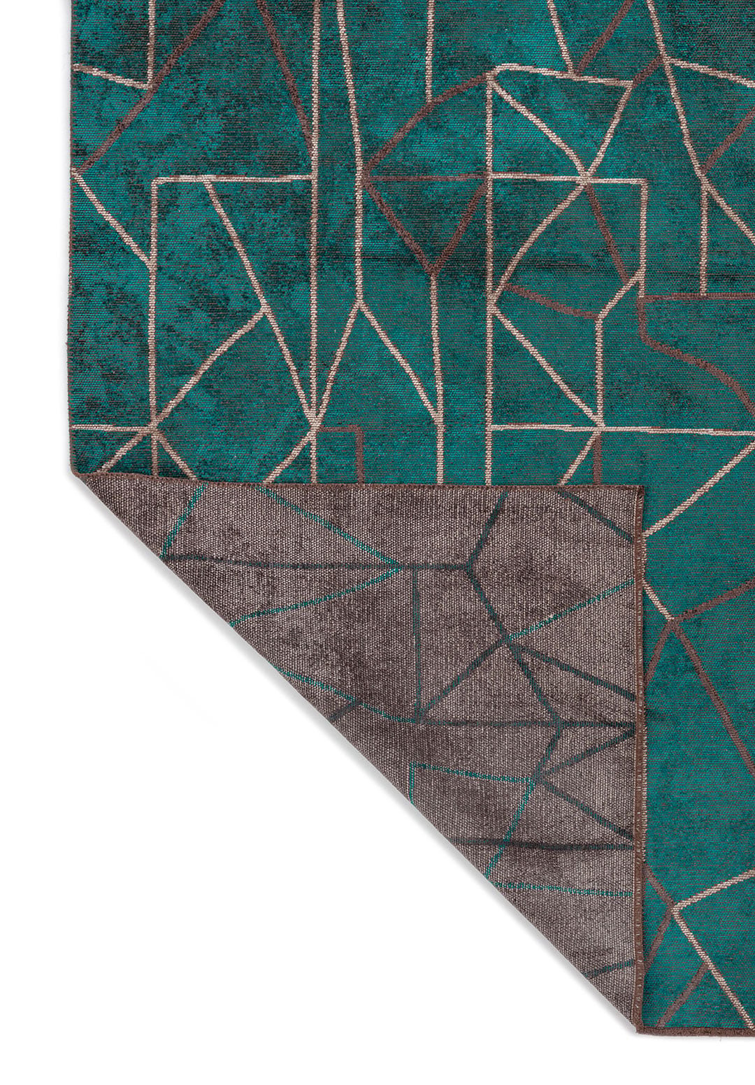 Delta Grey - Dark Turquoise Rug Rugs - Venetto Design Venettodesign.com