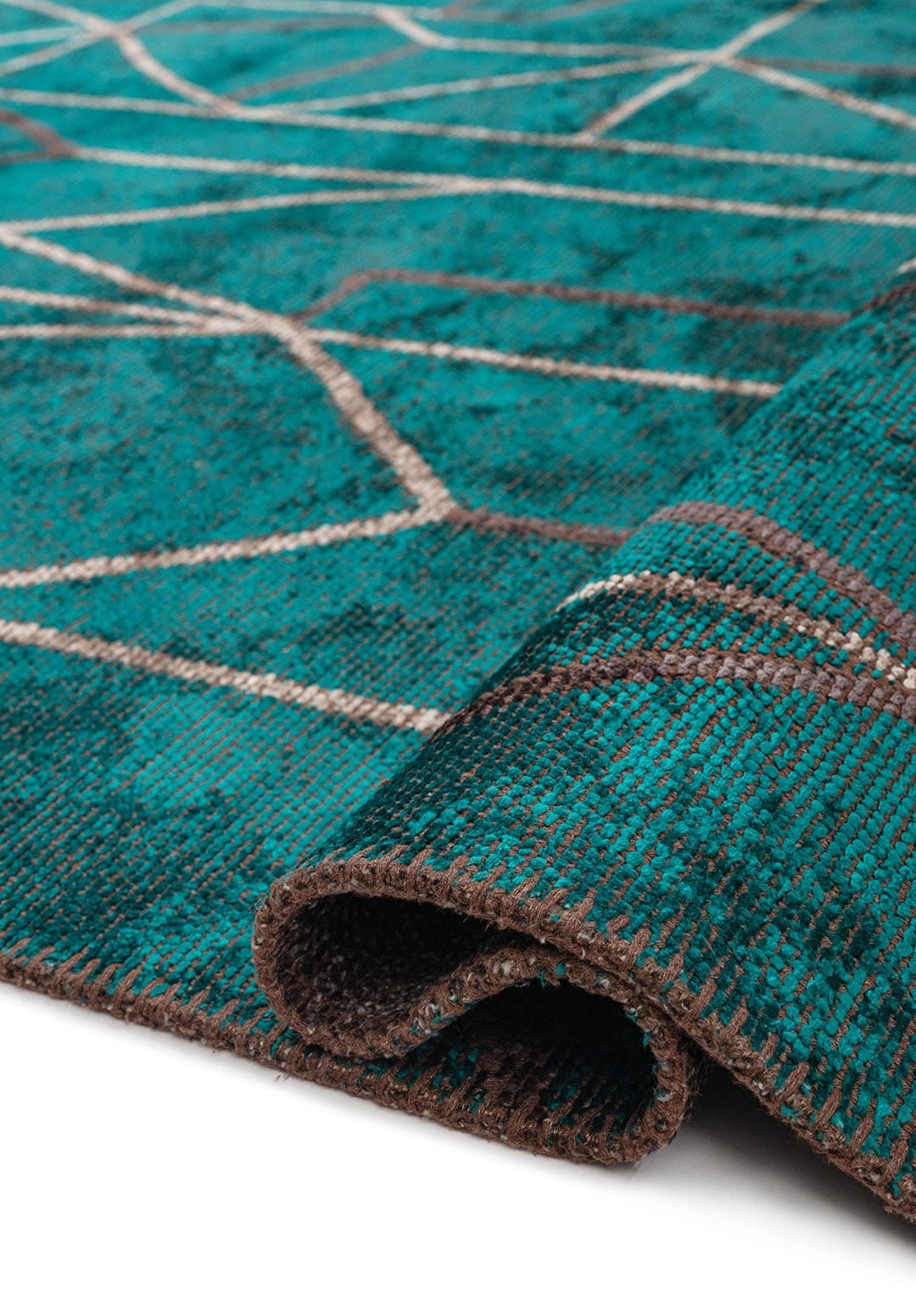 Delta Grey - Dark Turquoise Rug Rugs - Venetto Design Venettodesign.com