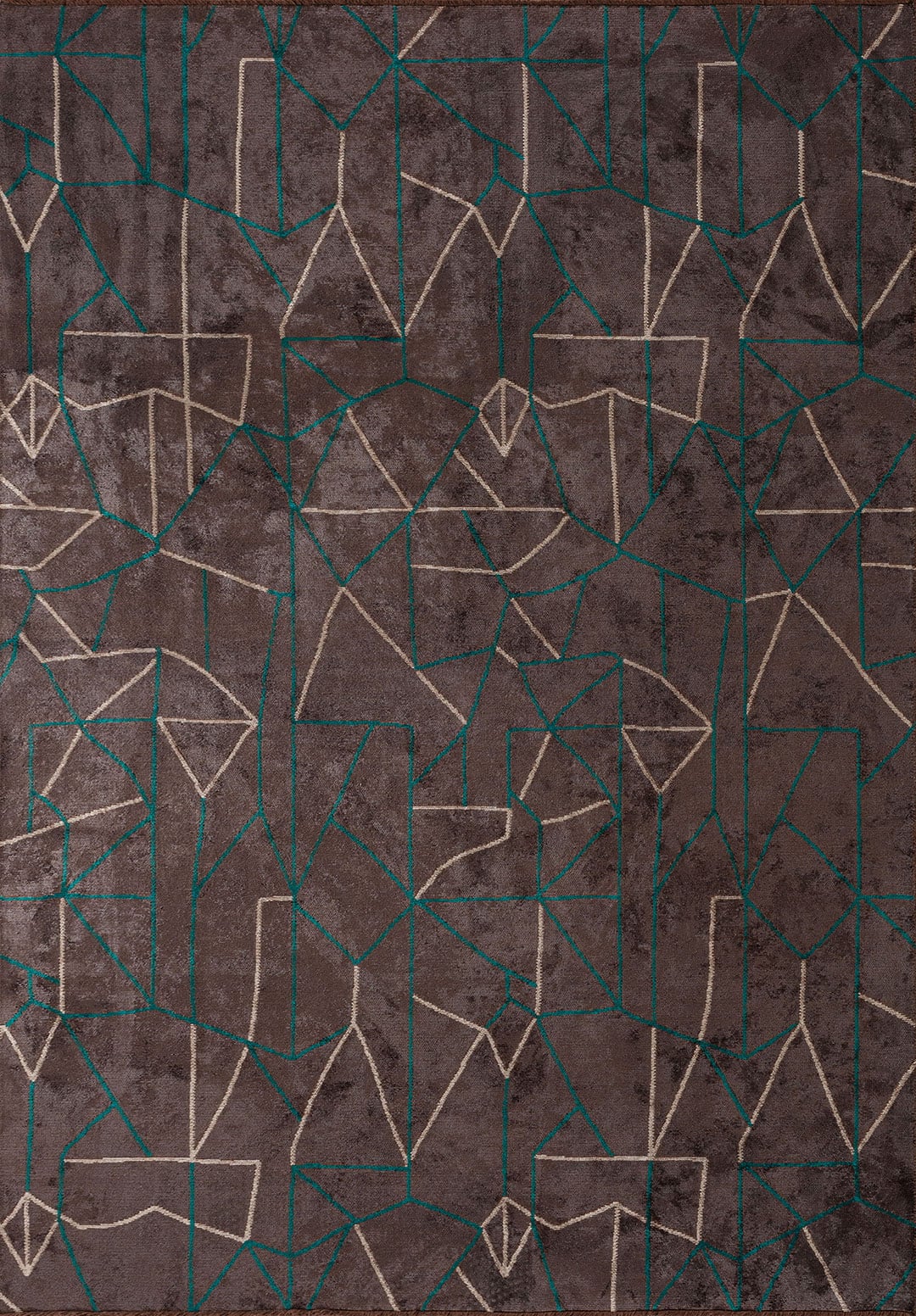 Delta Dark Turquoise - Charcoal Rug Rugs - Venetto Design Venettodesign.com