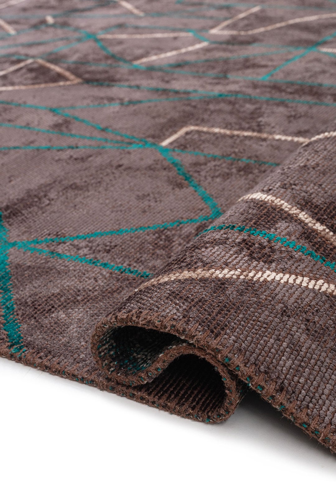 Delta Dark Turquoise - Charcoal Rug Rugs - Venetto Design Venettodesign.com