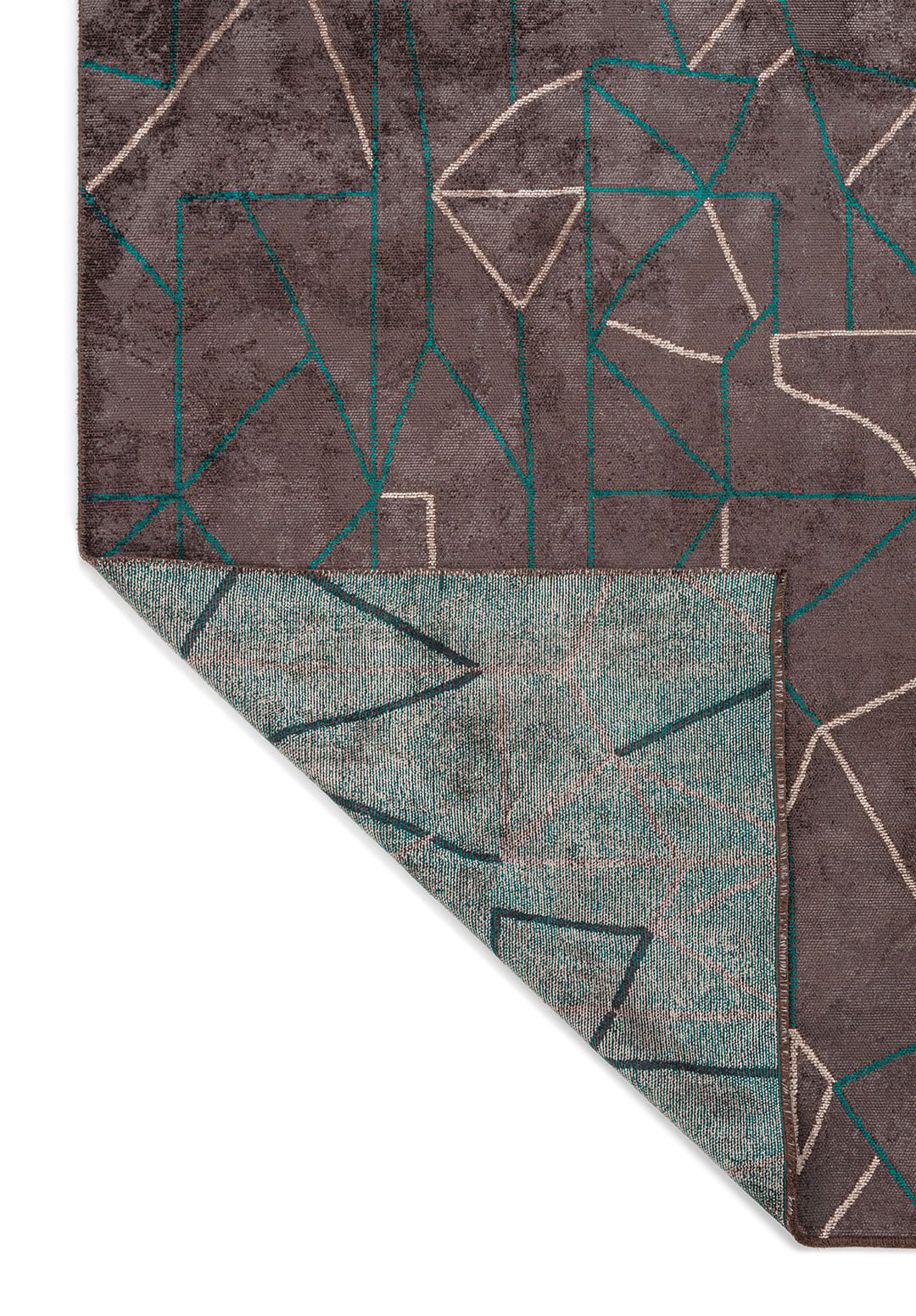 Delta Dark Turquoise - Charcoal Rug Rugs - Venetto Design Venettodesign.com