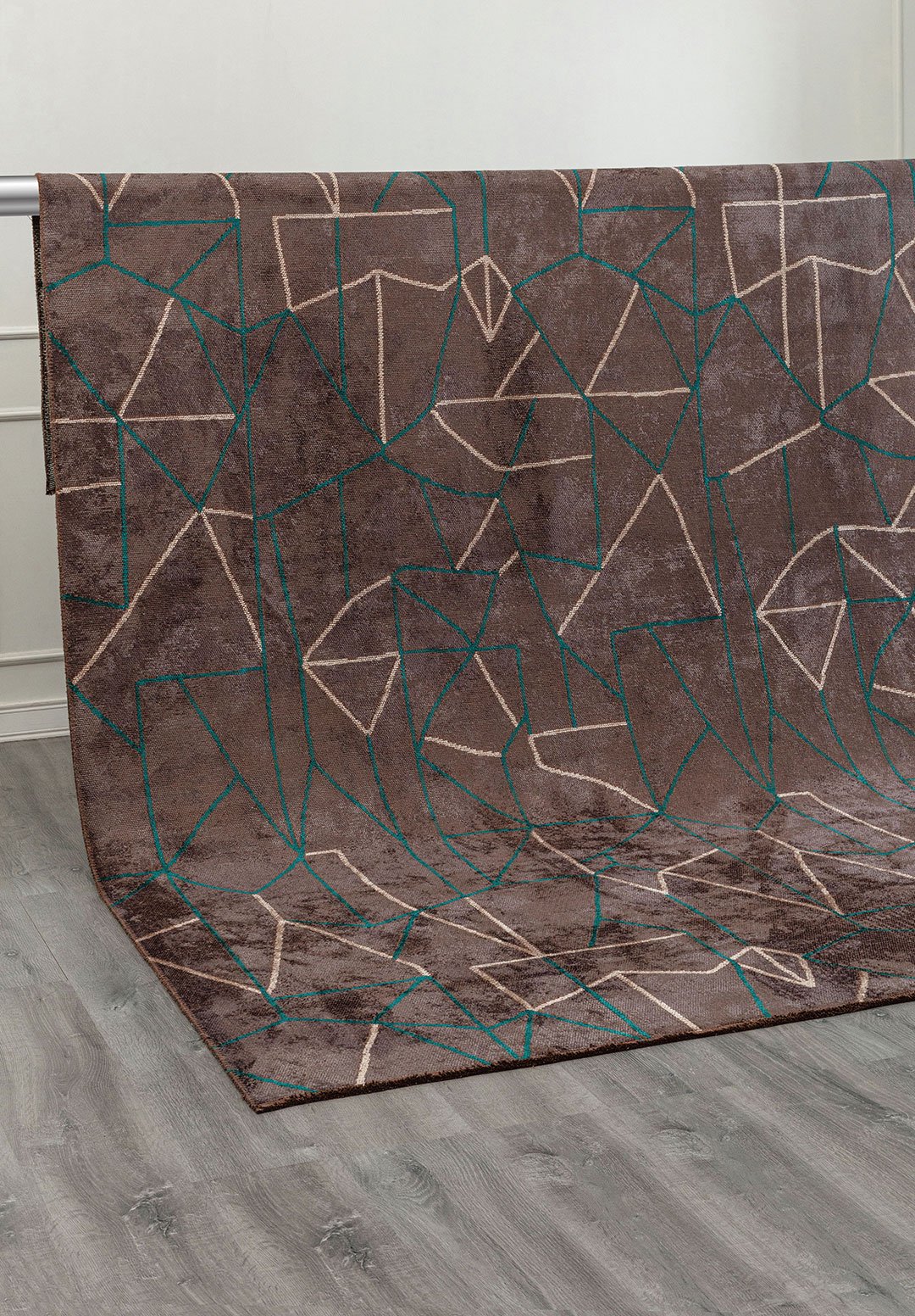 Delta Dark Turquoise - Charcoal Rug Rugs - Venetto Design Venettodesign.com