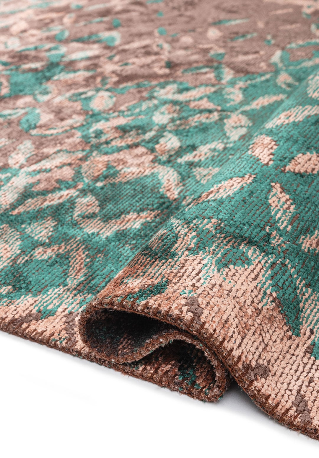 Bloom Dark Mink - Dark Green Rug Rugs - Venetto Design Venettodesign.com
