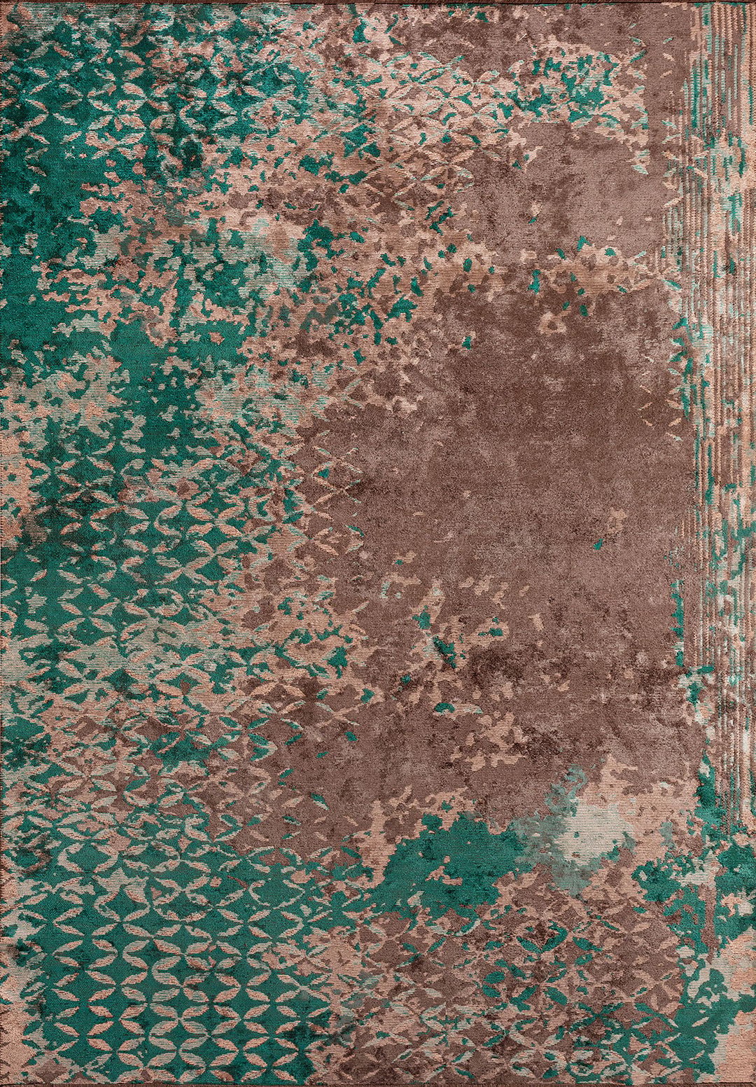 Bloom Dark Mink - Dark Green Rug Rugs - Venetto Design Venettodesign.com