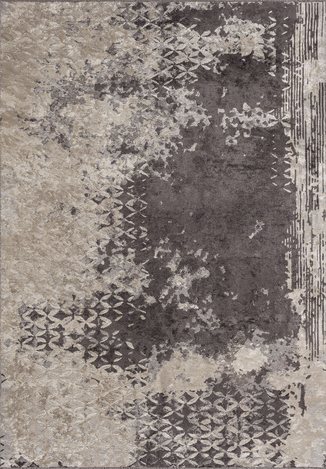 Bloom Charcoal - Cream Rug Rugs - Venetto Design Venettodesign.com