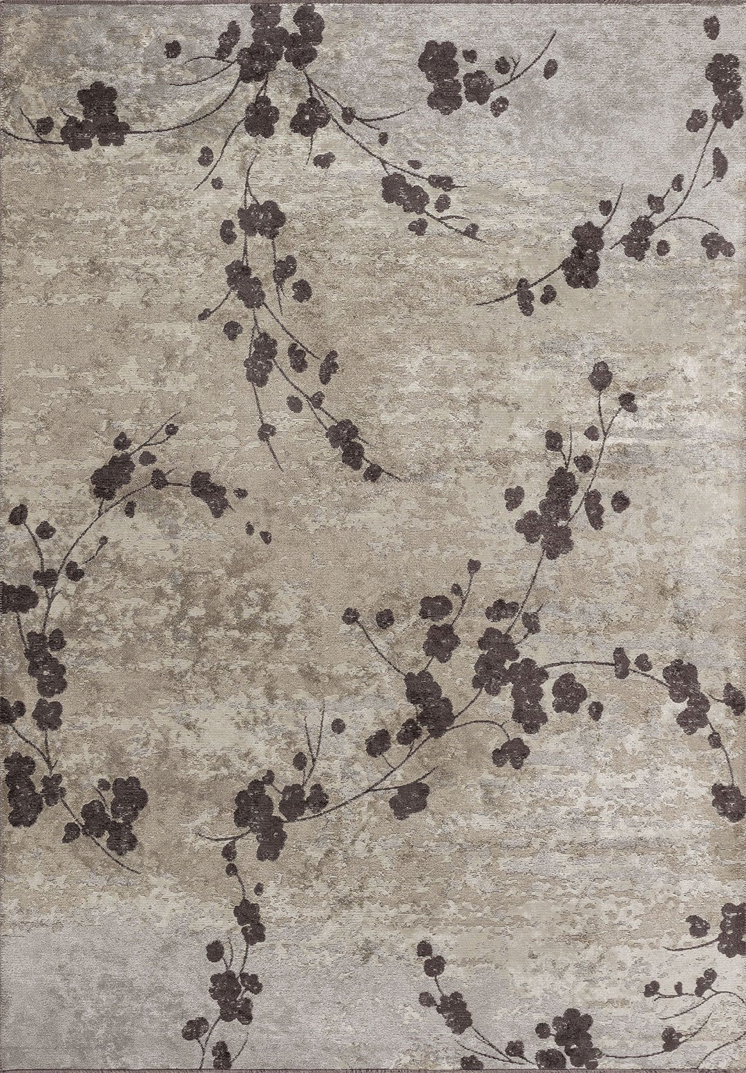 Blossom Charcoal - Cream Rug Rugs - Venetto Design Venettodesign.com