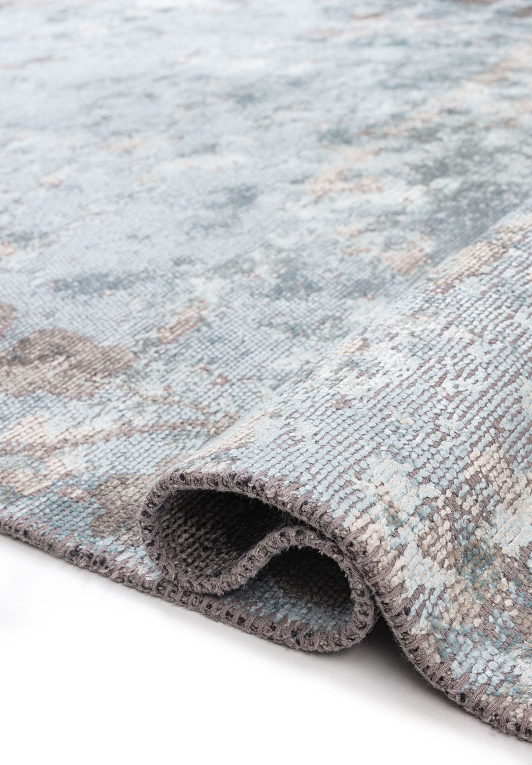Blossom Grey - Ice Blue Rug Rugs - Venetto Design Venettodesign.com
