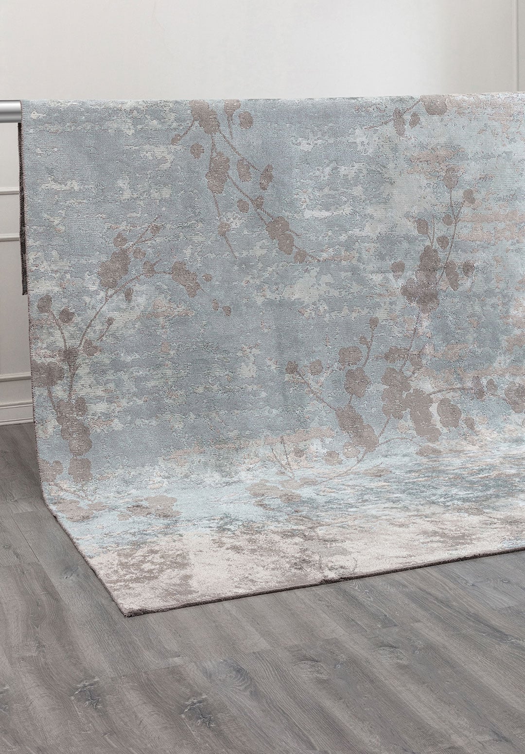 Blossom Grey - Ice Blue Rug Rugs - Venetto Design Venettodesign.com