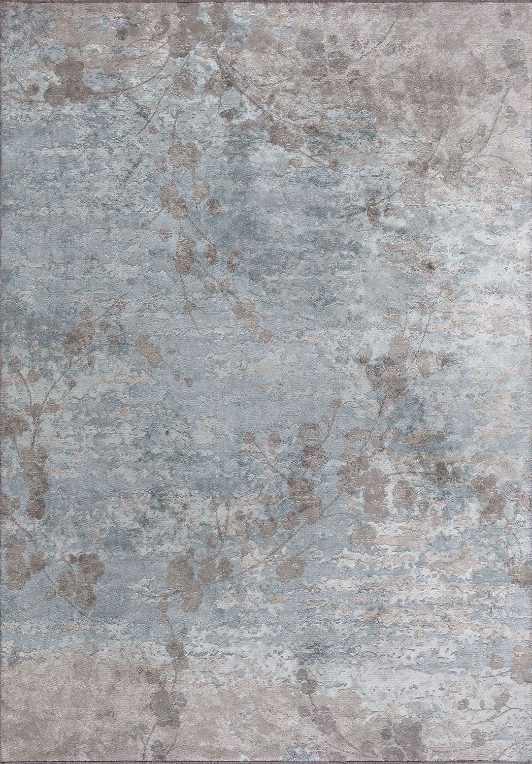 Blossom Grey - Ice Blue Rug Rugs - Venetto Design Venettodesign.com
