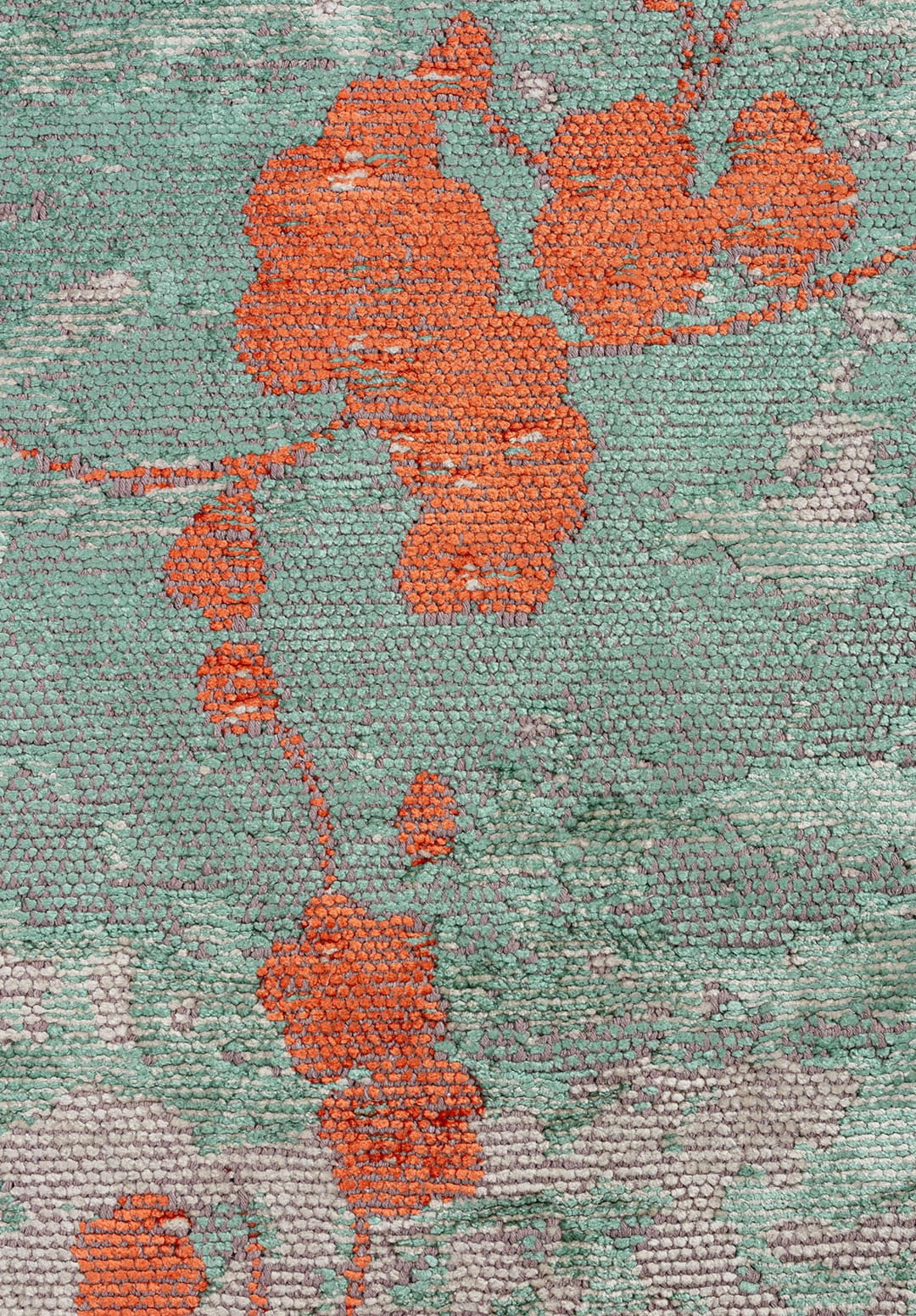 Blossom Coral - River Green Rug Rugs - Venetto Design Venettodesign.com