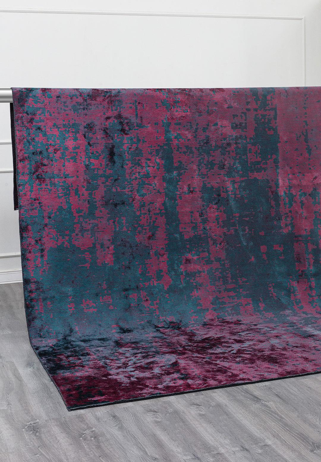 Horizon Dark Turquoise - Magenta Rug Rugs - Venetto Design Venettodesign.com