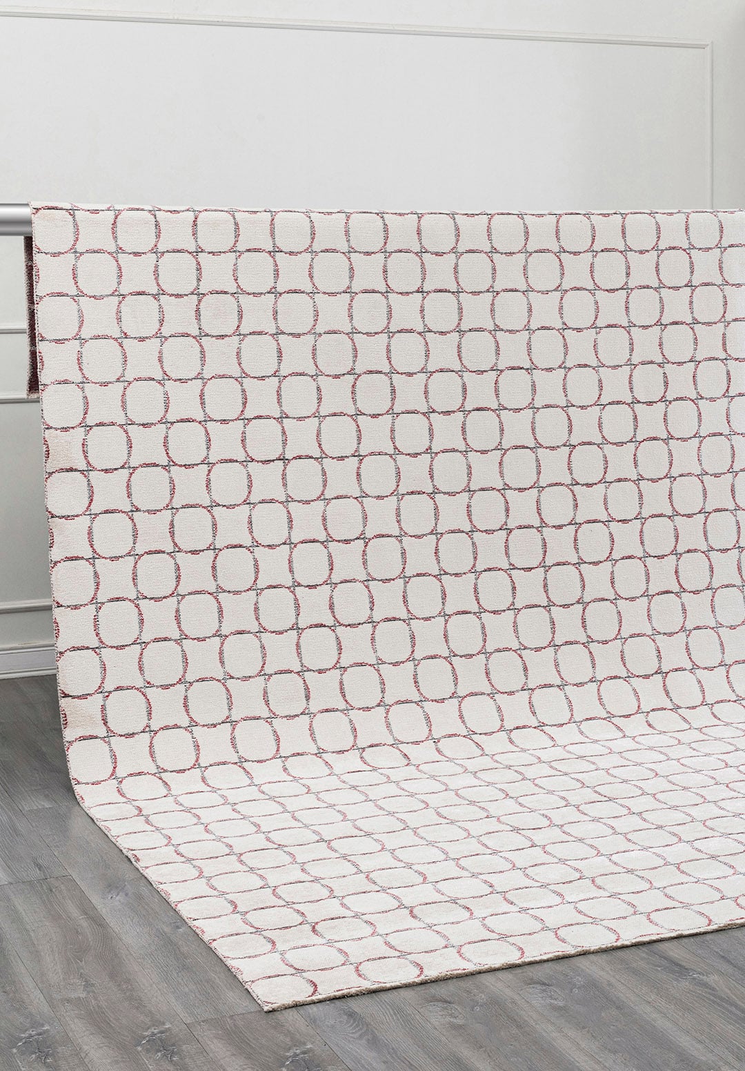 Equinox Charcoal - Red Rug Rugs - Venetto Design Venettodesign.com