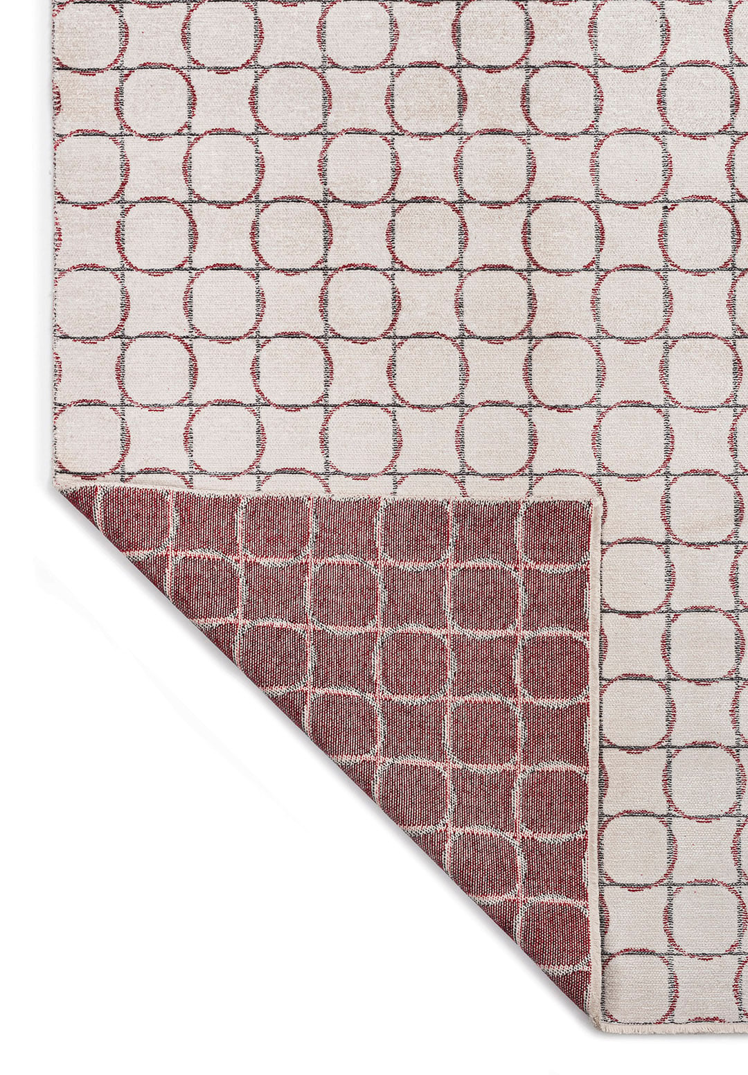 Equinox Charcoal - Red Rug Rugs - Venetto Design Venettodesign.com