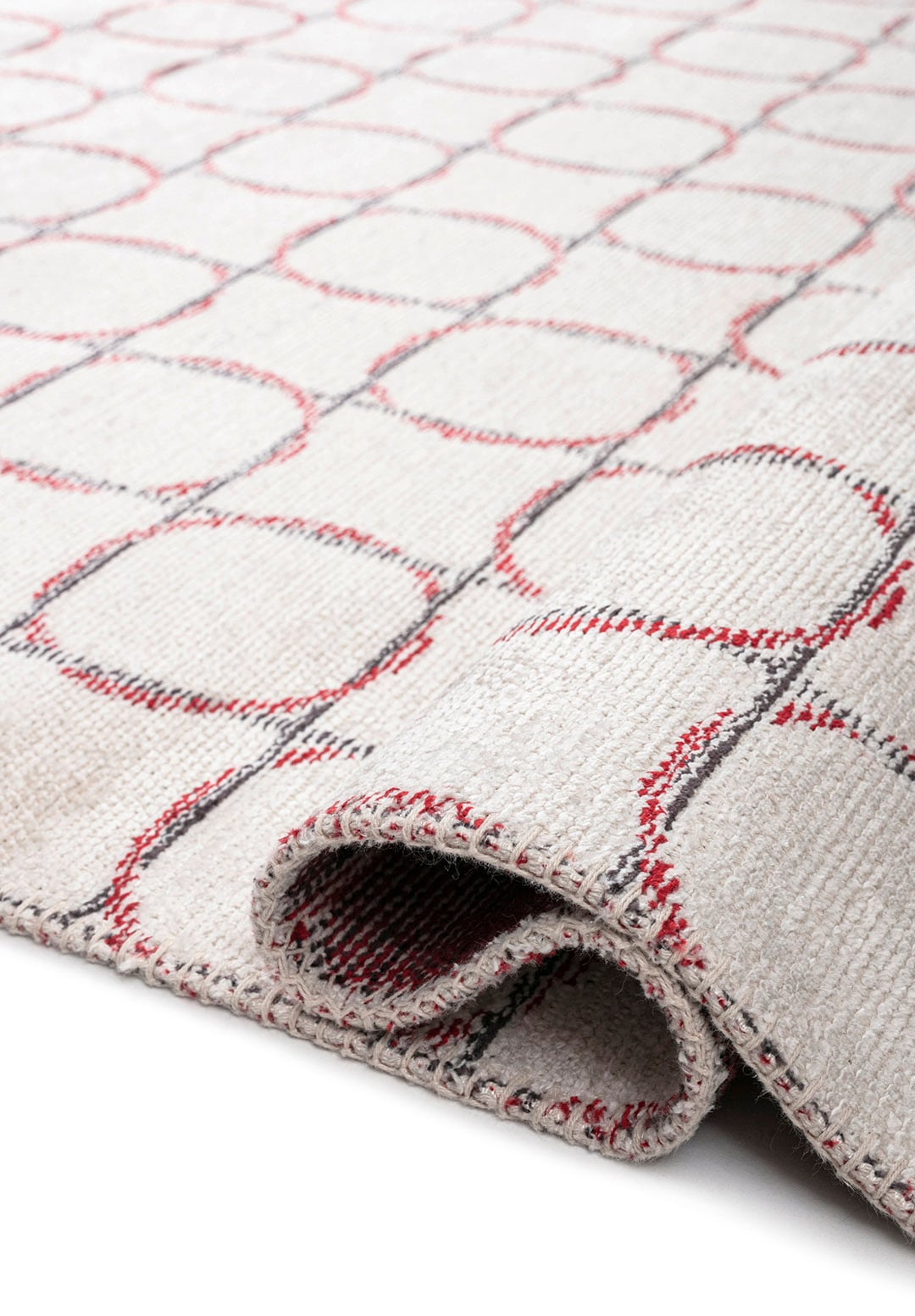 Equinox Charcoal - Red Rug Rugs - Venetto Design Venettodesign.com