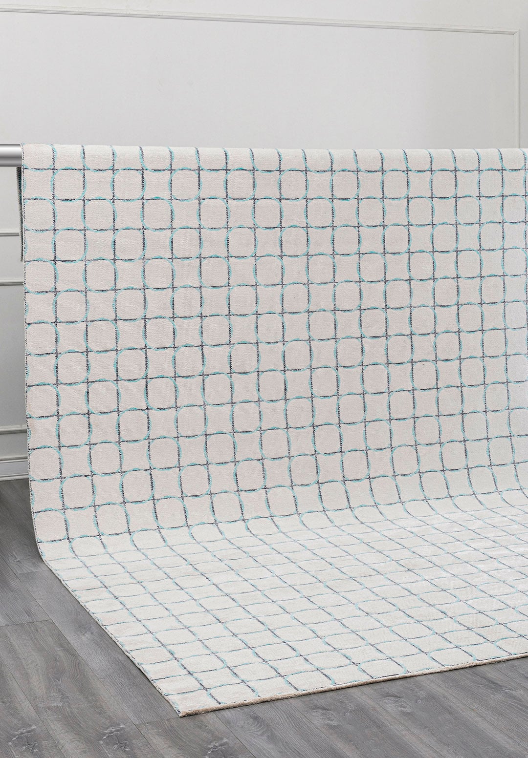Equinox Dark Navy - Turquoise Rug Rugs - Venetto Design Venettodesign.com