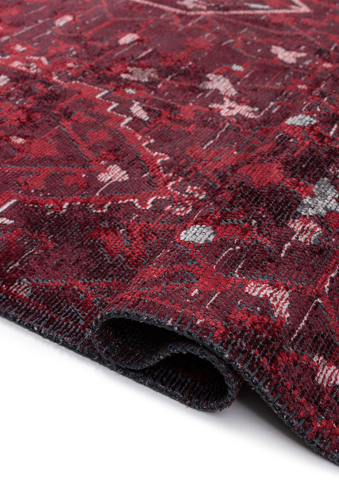 Fleur Red - Cherry Rug Rugs - Venetto Design Venettodesign.com