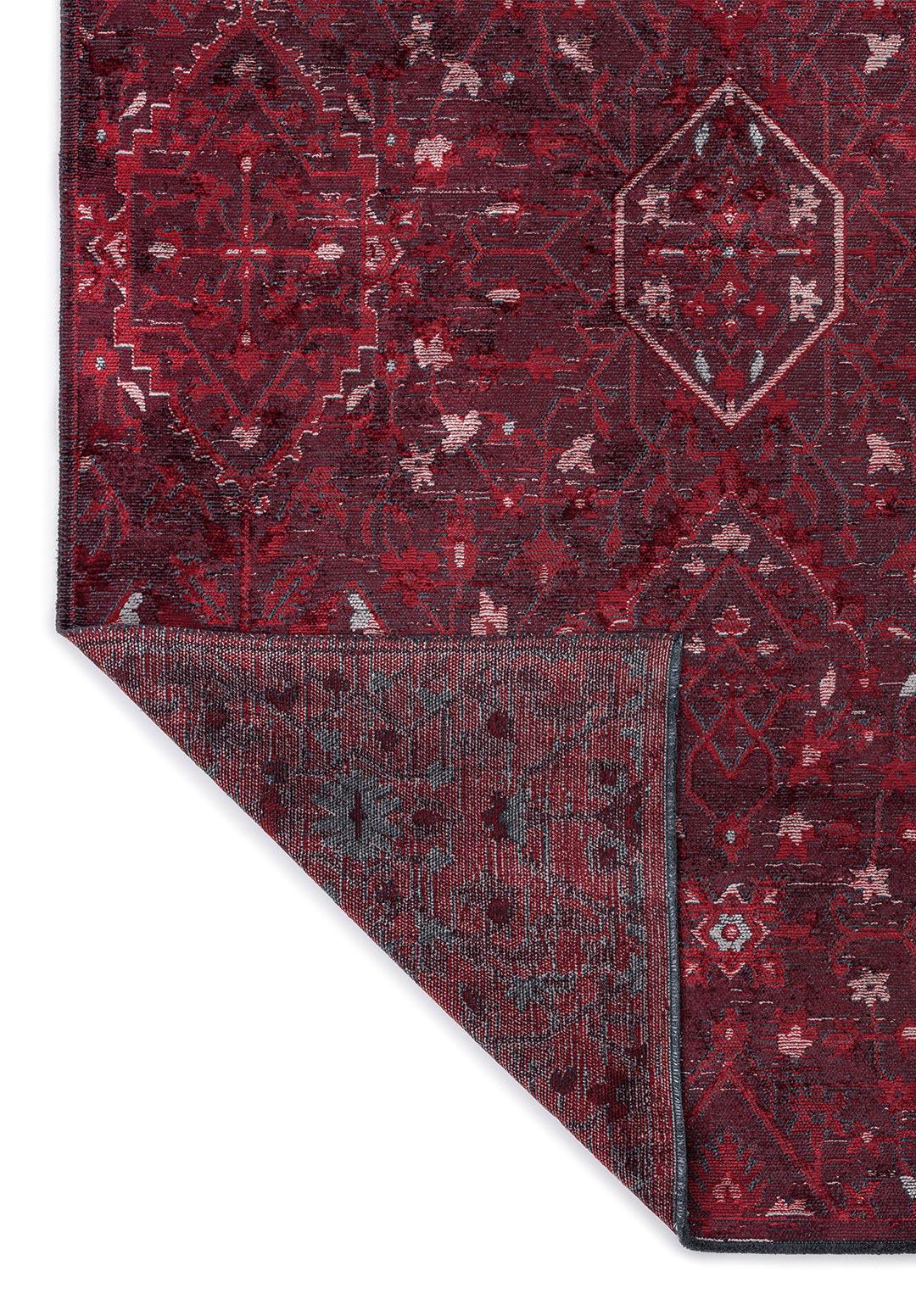 Fleur Red - Cherry Rug Rugs - Venetto Design Venettodesign.com