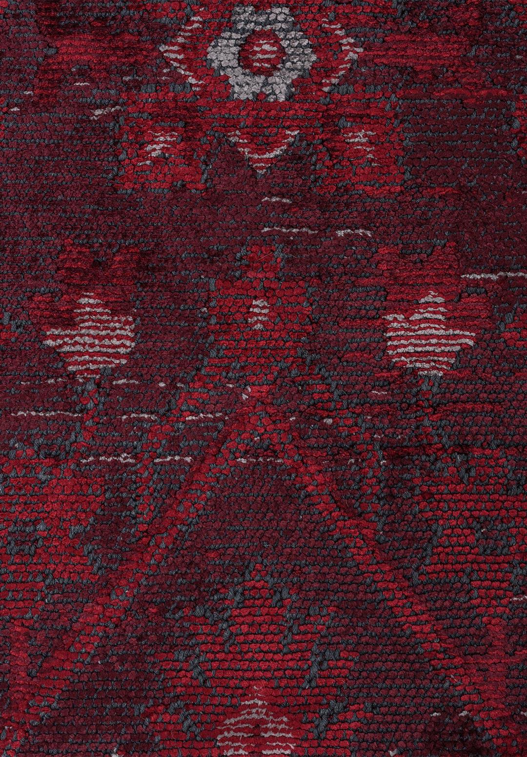 Fleur Red - Cherry Rug Rugs - Venetto Design Venettodesign.com