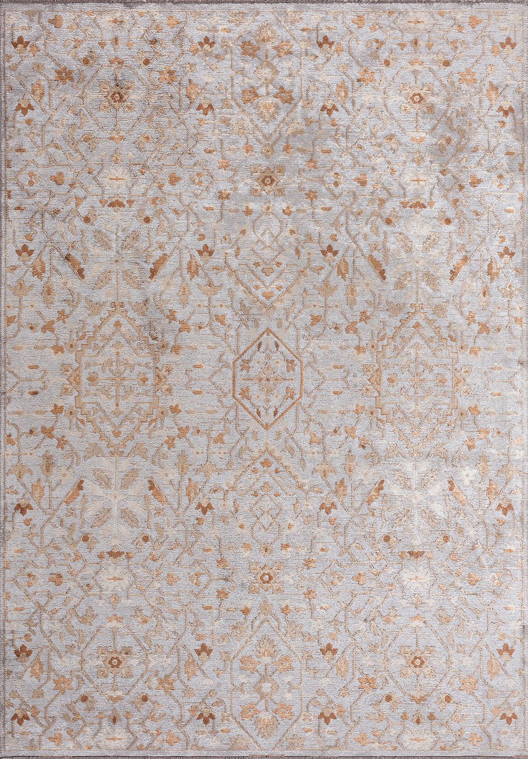 Fleur Dark Beige - Light Grey Rug Rugs - Venetto Design Venettodesign.com