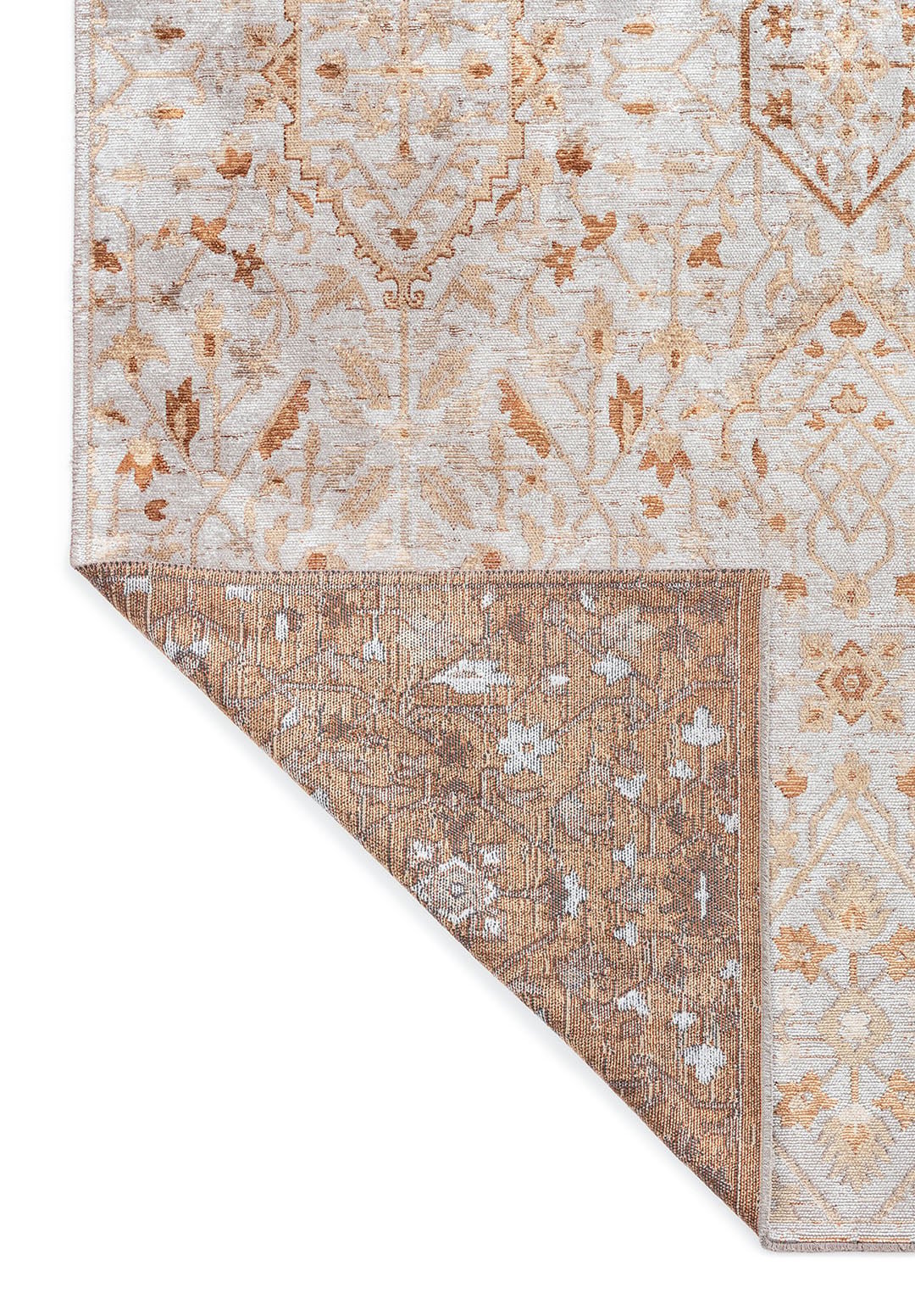 Fleur Dark Beige - Light Grey Rug Rugs - Venetto Design Venettodesign.com