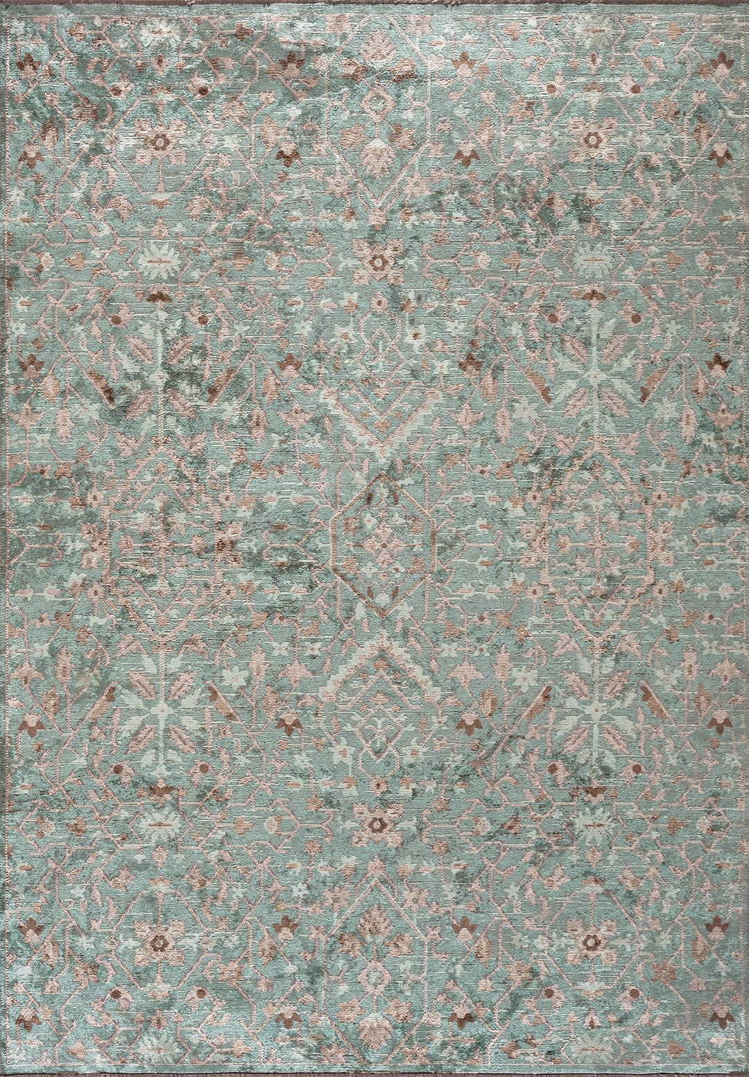 Fleur Mink - River Green Rug Rugs - Venetto Design Venettodesign.com