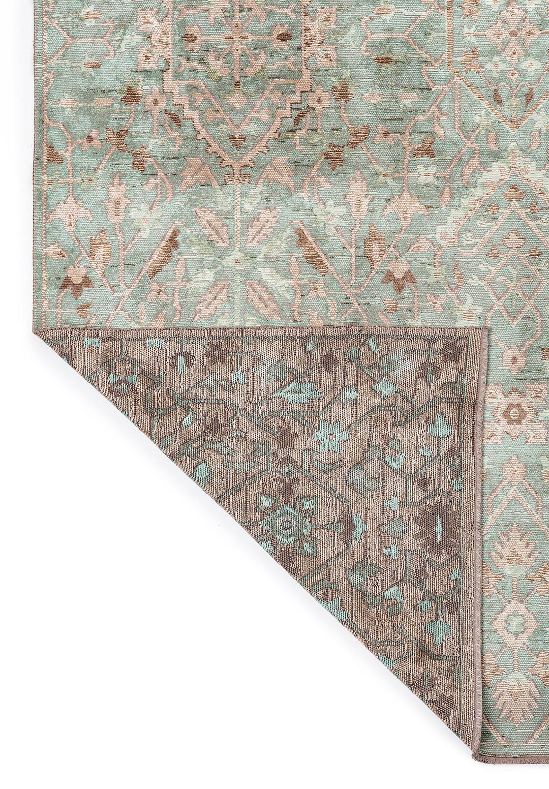 Fleur Mink - River Green Rug Rugs - Venetto Design Venettodesign.com