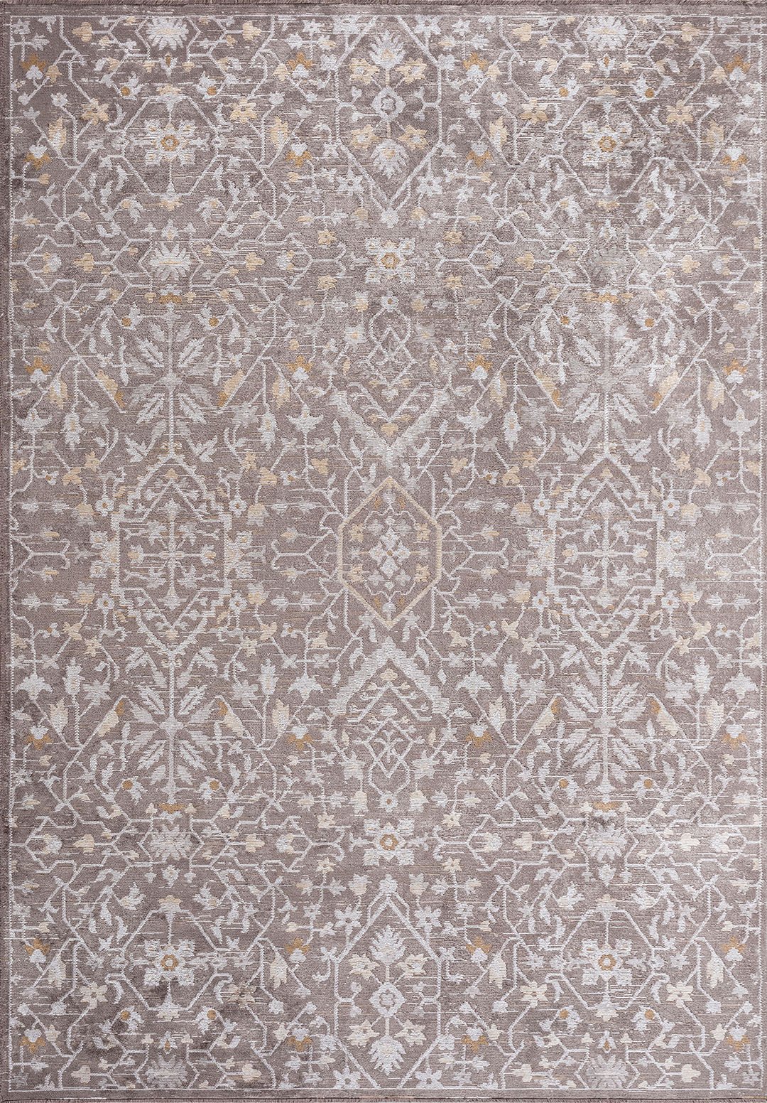 Fleur Bone - Dark Grey Rug Rugs - Venetto Design Venettodesign.com
