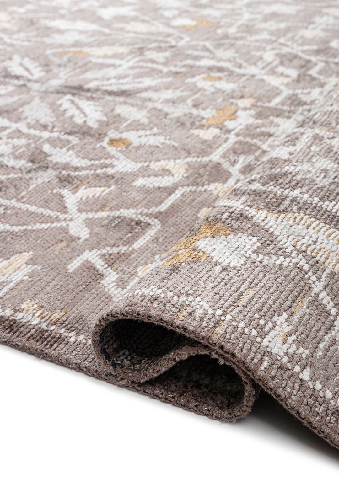 Fleur Bone - Dark Grey Rug Rugs - Venetto Design Venettodesign.com