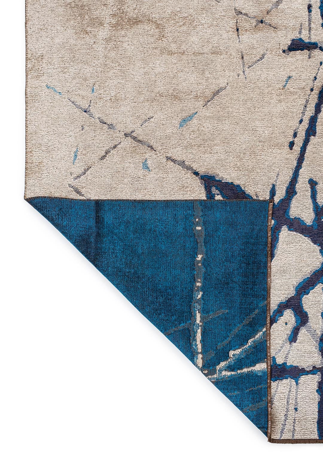 Crack Cream - Dark Navy Rug Rugs - Venetto Design Venettodesign.com