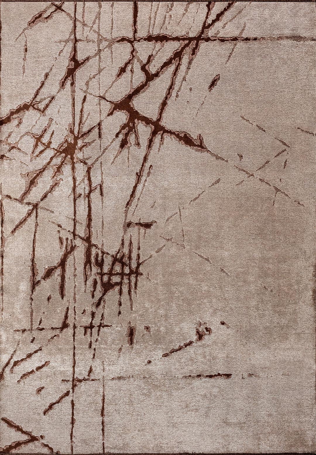 Crack Dark Brown - Cream Rug Rugs - Venetto Design Venettodesign.com