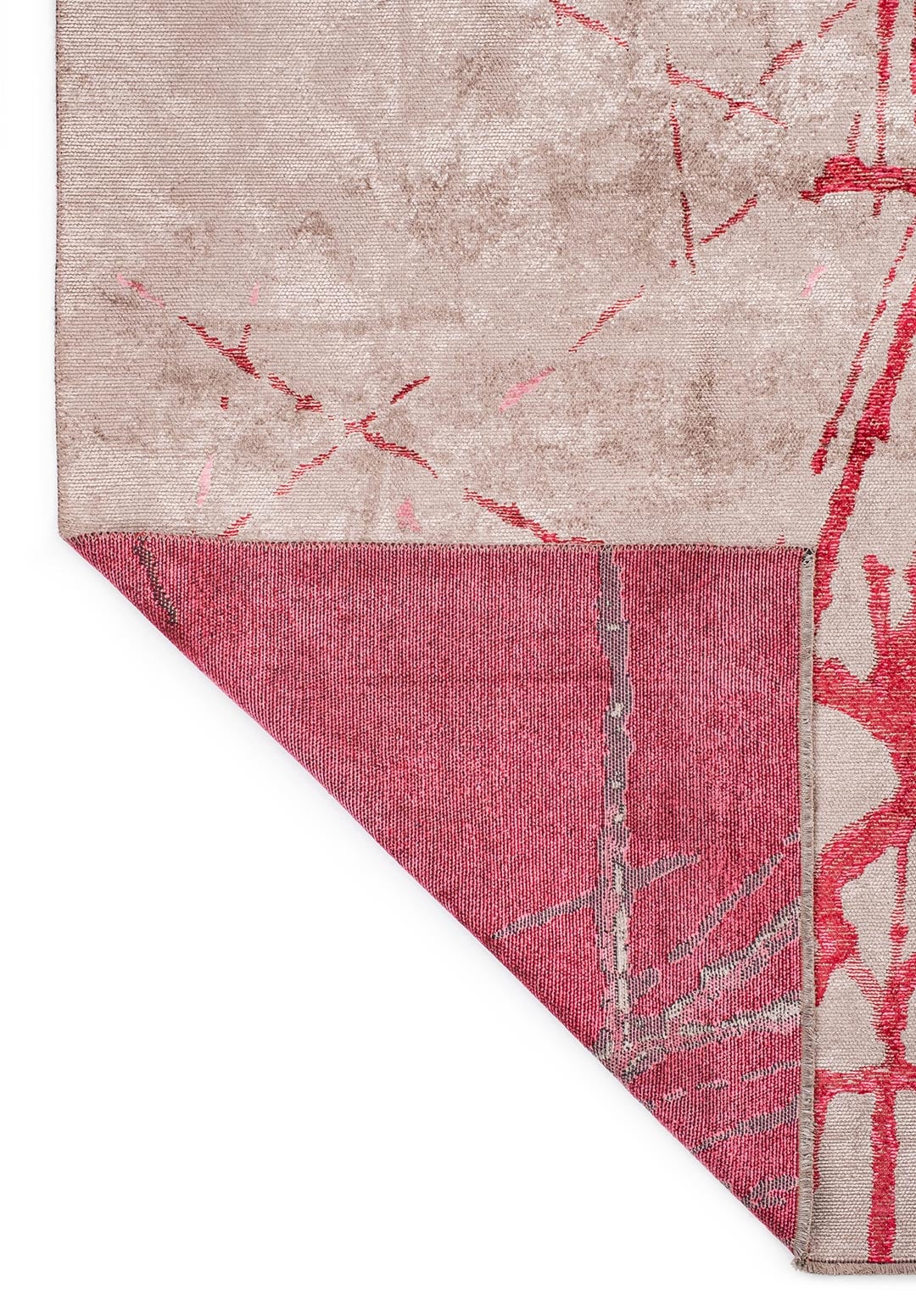 Crack Magenta - Grey Rug Rugs - Venetto Design Venettodesign.com