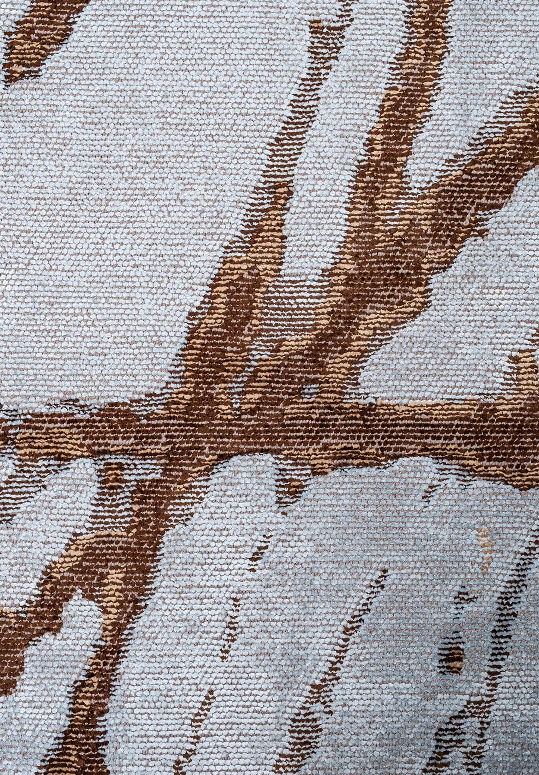 Crack Dark Brown - Ice Blue Rug Rugs - Venetto Design Venettodesign.com