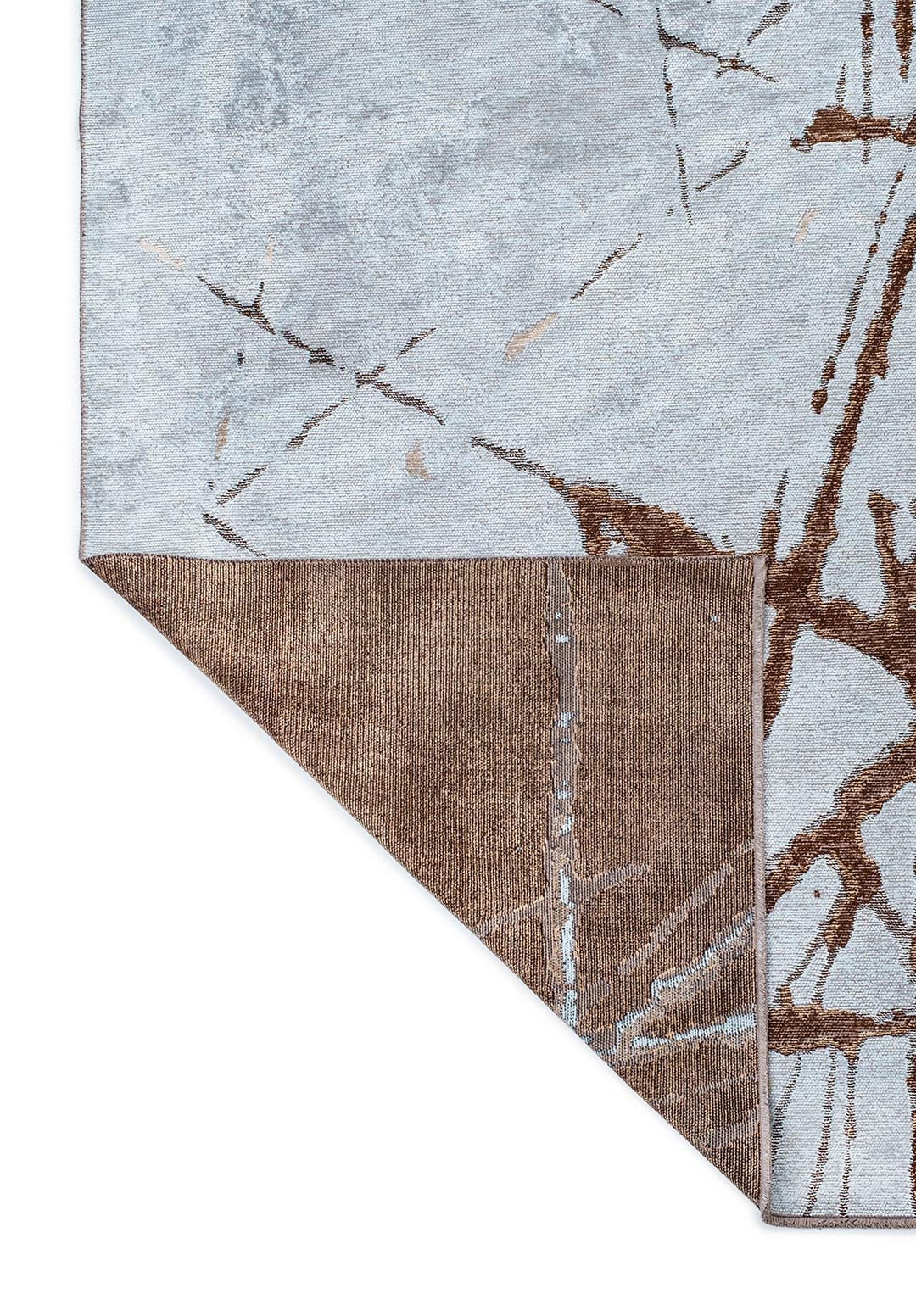 Crack Dark Brown - Ice Blue Rug Rugs - Venetto Design Venettodesign.com