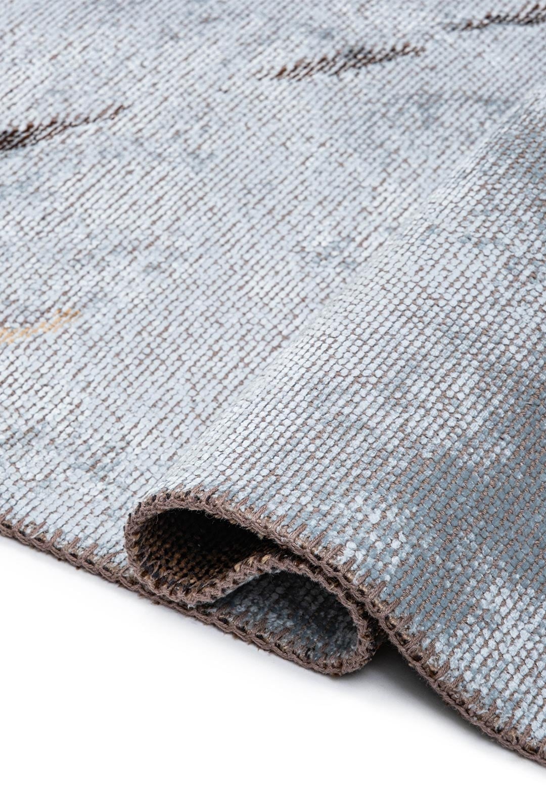Crack Dark Brown - Ice Blue Rug Rugs - Venetto Design Venettodesign.com
