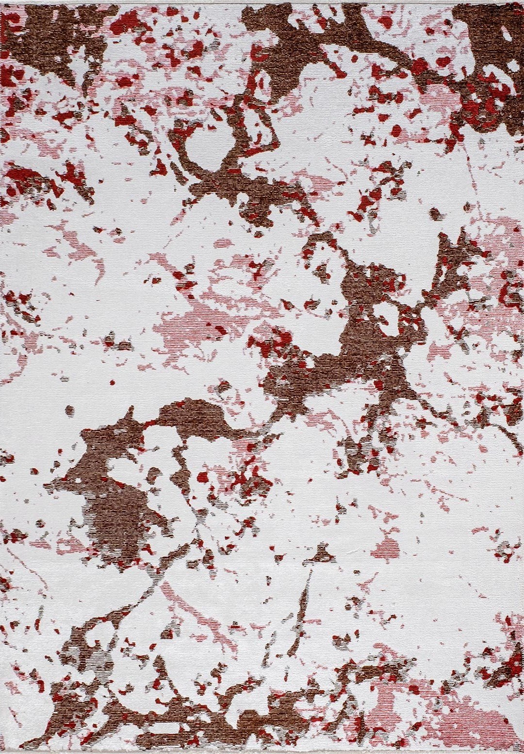 Flash Dark Brown - White Rug Rugs - Venetto Design Venettodesign.com
