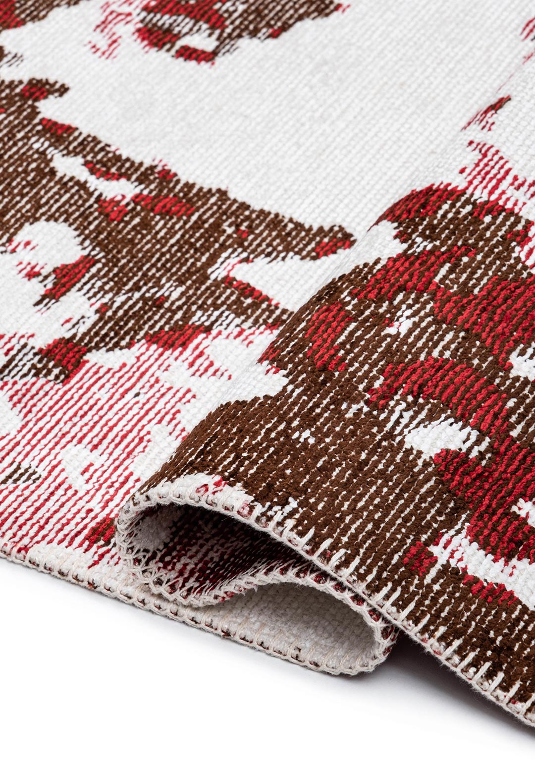 Flash Dark Brown - White Rug Rugs - Venetto Design Venettodesign.com