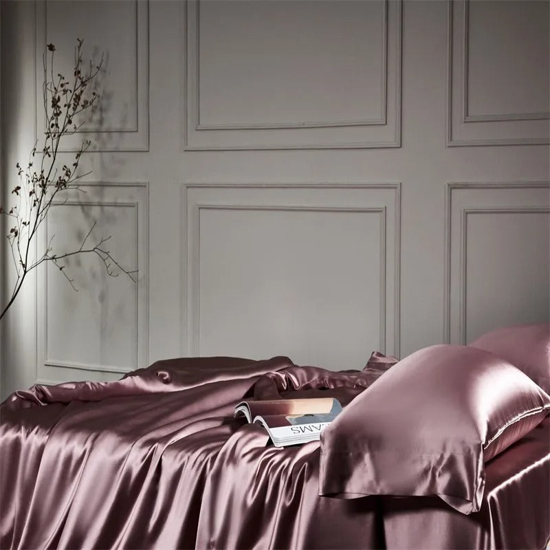 Hermione Royal Brown Luxury Pure Mulberry Silk Bedding Set