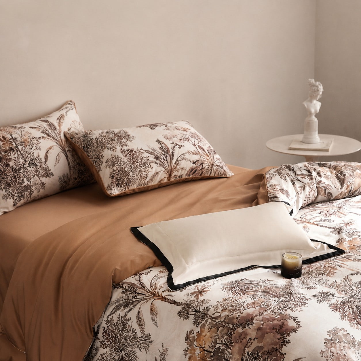 Savona Sunlit Canopy Botanical Luxury Egyptian Cotton Duvet Cover Set with Tropical Jungle and Floral Print - Venetto Design Venettodesign.com