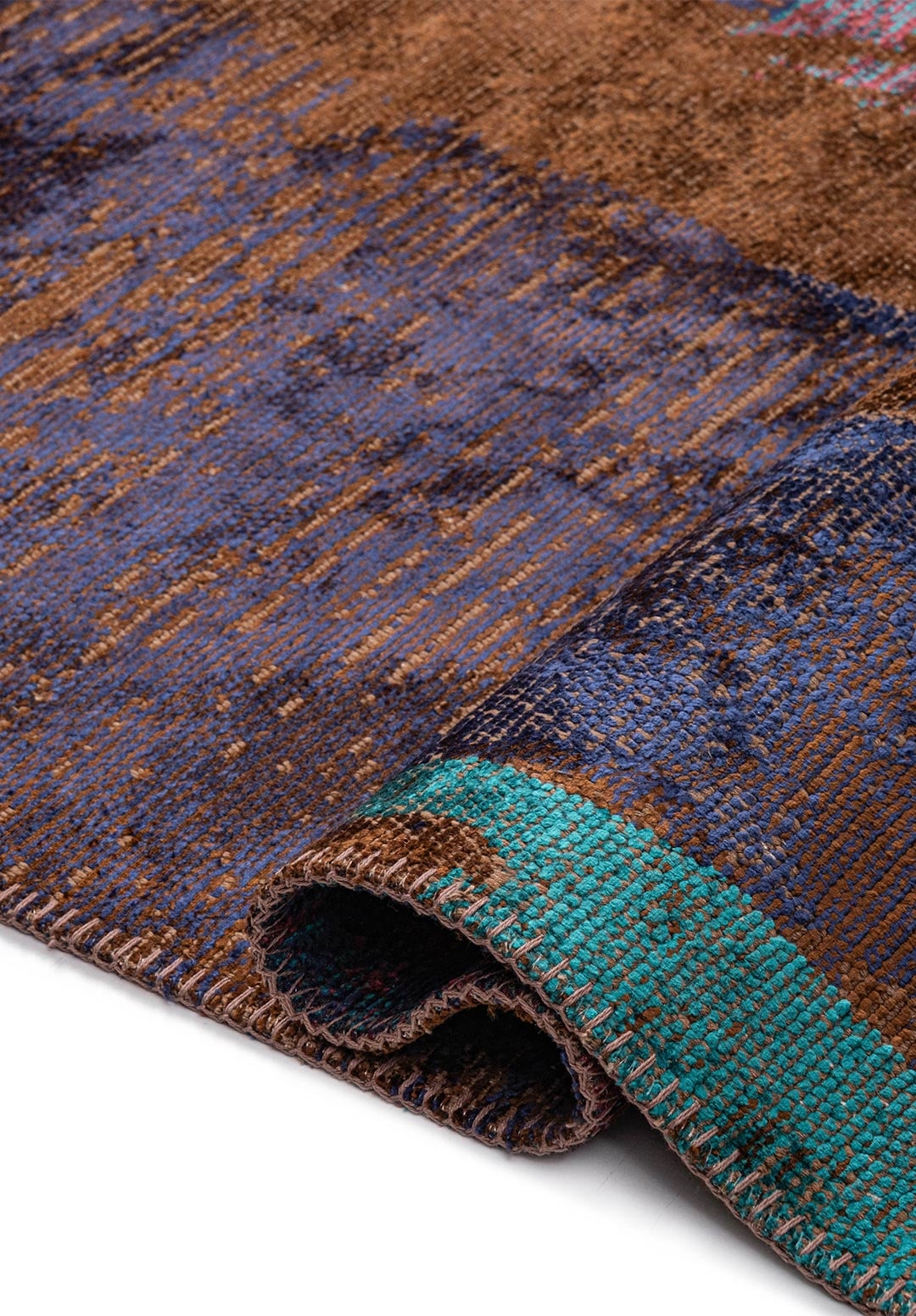 Bliss Dark Brown - Dark Navy Rug Rugs - Venetto Design Venettodesign.com
